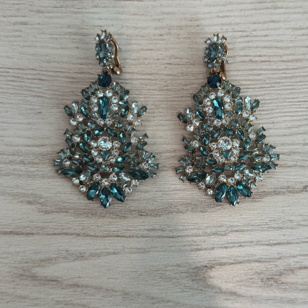 BLUE CHANDELIER EARRINGS